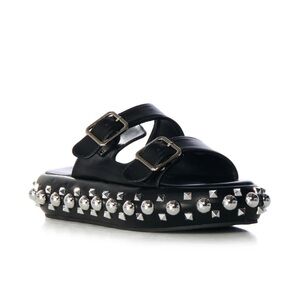 AZALEA WANG MCKELLEN STUDDED FLAT SANDAL